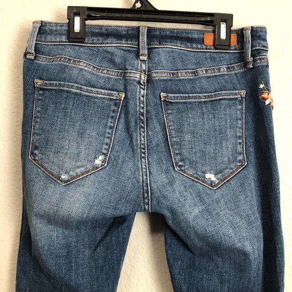 Abercrombie & Fitch Harper Low Rise Ankle Embroidered Jeans Women's 27 4s Artsy - Picture 10 of 12
